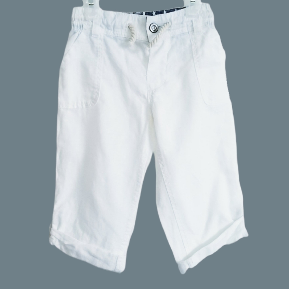 2/$20 White Linen Blend Pants Size 1 1/2-2Y / 18-24M